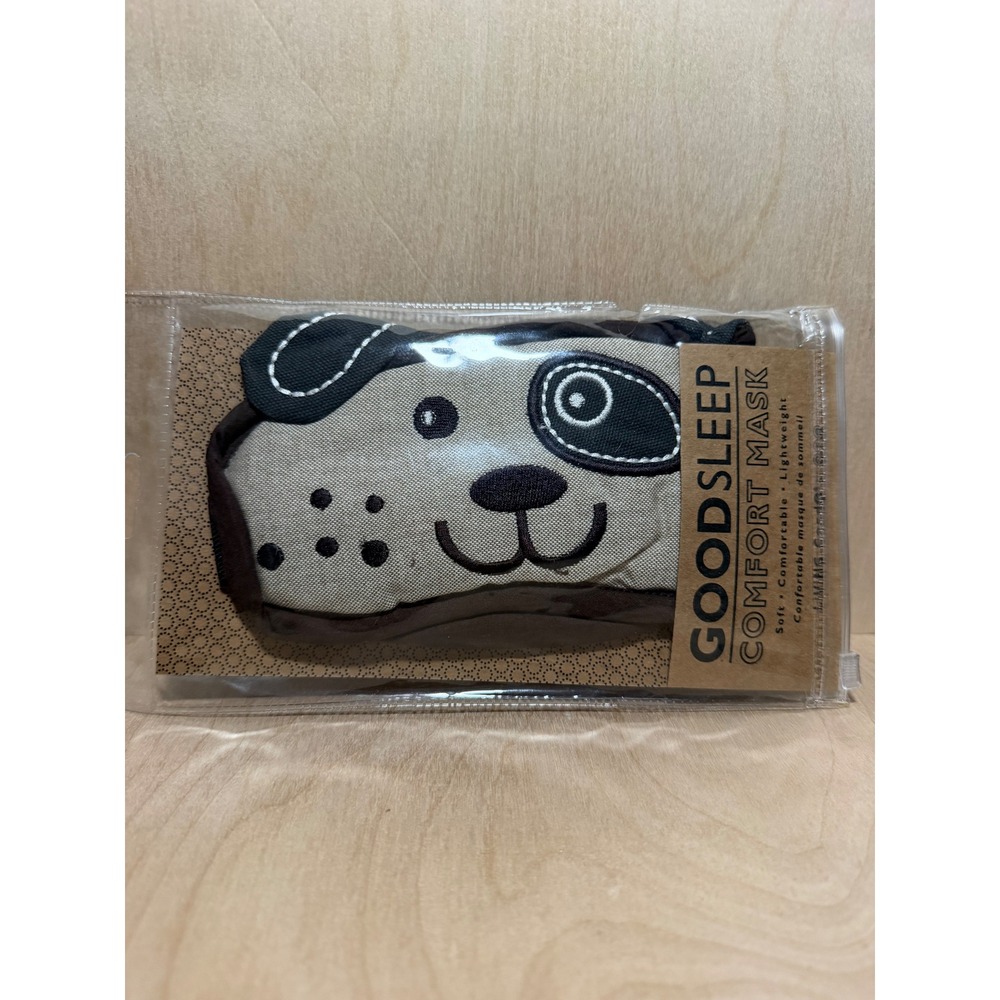 Ore Originals Good Sleep Comfort Mask Dog Face Cotton Plush Travel Eye Mask NEW